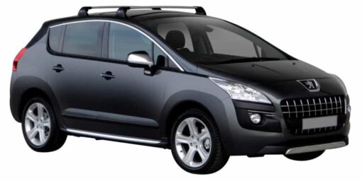 Whispbar Dakdragers Zwart Peugeot 3008 5dr SUV met Vaste Bevestigingspunten bouwjaar 2009-2015 Complete set dakdragers