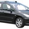 Whispbar Dakdragers Zwart Peugeot 307 5dr Hatch met Vaste Bevestigingspunten bouwjaar 2001-2008 Complete set dakdragers