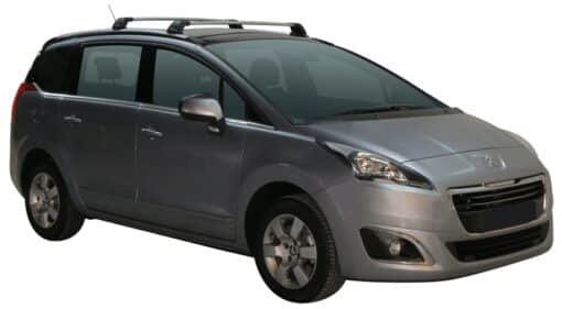 Whispbar Dakdragers Zwart Peugeot 5008 5dr MPV met Geintegreerde dakrails bouwjaar 2009-2017 Complete set dakdragers