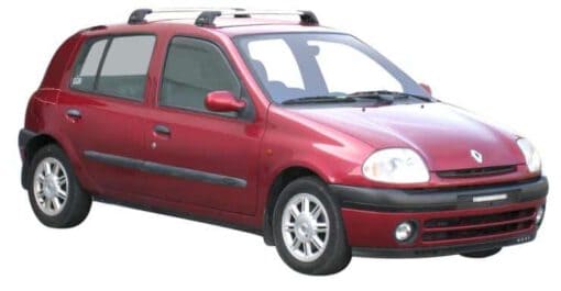 Whispbar Dakdragers Zilver Renault Clio Mk2 5dr Hatch met Glad Dak bouwjaar 1998-2005 Complete set dakdragers