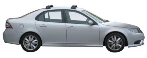 Whispbar Dakdragers Zilver Saab 43168 4dr Sedan met Vaste Bevestigingspunten bouwjaar 2003-2007 Complete set dakdragers