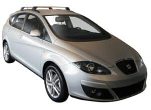 Whispbar Dakdragers Zwart Seat Altea XL 5dr Hatch met Geintegreerde dakrails bouwjaar 2006-e.v. Complete set dakdragers