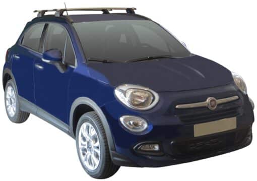 Whispbar Dakdragers Zwart Fiat 500X 5dr SUV met Geintegreerde dakrails bouwjaar 2015-e.v. Complete set dakdragers