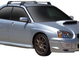 Whispbar Dakdragers Zilver Subaru Impreza 4dr Sedan met Glad Dak bouwjaar 2001-2007 Complete set dakdragers