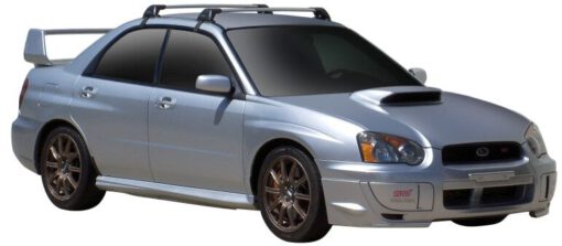 Whispbar Dakdragers Zilver Subaru Impreza 4dr Sedan met Glad Dak bouwjaar 2001-2007 Complete set dakdragers