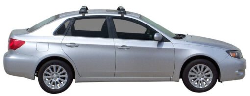 Whispbar Dakdragers Zilver Subaru Impreza 4dr Sedan met Glad Dak bouwjaar 2008-2012 Complete set dakdragers