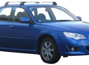 Whispbar Dakdragers Zilver Subaru Legacy 4dr Sedan met Glad Dak bouwjaar 2004-2009 Complete set dakdragers