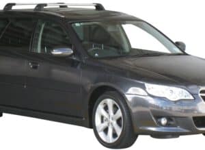 Whispbar Dakdragers Zilver Subaru Legacy 5dr Estate met Geintegreerde dakrails bouwjaar 2004-2009 Complete set dakdragers