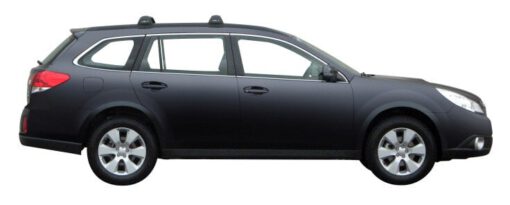 Whispbar Dakdragers Zilver Subaru Outback 5dr Estate met Geintegreerde dakrails bouwjaar 2010-2014 Complete set dakdragers