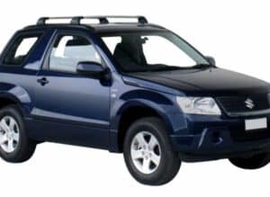 Whispbar Dakdragers Zwart Suzuki Escudo 3dr SUV met Geintegreerde dakrails bouwjaar 2005-2015 Complete set dakdragers