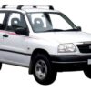 Whispbar Dakdragers Zilver Suzuki Escudo 3dr SUV met Vaste Bevestigingspunten bouwjaar 1998-2004 Complete set dakdragers