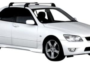 Whispbar Dakdragers Zilver Toyota Altezza 4dr Sedan met Glad Dak bouwjaar 1998-2005 Complete set dakdragers