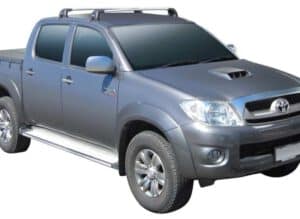 Whispbar Dakdragers Zilver Toyota HiLux Double Cab 4dr Ute met Glad Dak bouwjaar 2012-2015 Complete set dakdragers