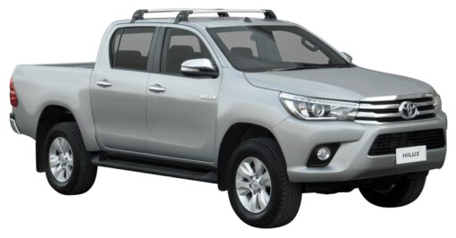 Whispbar Dakdragers Zwart Toyota HiLux Double Cab 4dr Ute met Glad Dak bouwjaar 2016-e.v. Complete set dakdragers