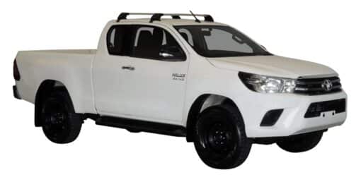 Whispbar Dakdragers Zilver Toyota HiLux Extra Cab 4dr Ute met Glad Dak bouwjaar 2016-e.v. Complete set dakdragers