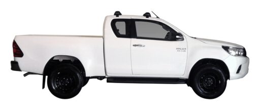 Whispbar Dakdragers Zwart Toyota HiLux Extra Cab 4dr Ute met Glad Dak bouwjaar 2016-e.v. Complete set dakdragers