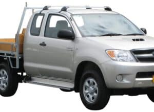 Whispbar Dakdragers Zwart Toyota HiLux Xtra Cab 2dr Ute met Glad Dak bouwjaar 2004-e.v. Complete set dakdragers