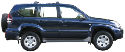 Whispbar Dakdragers Zwart Toyota Land Cruiser 120 Series (2 Bar) 5dr SUV met Vaste Bevestigingspunten bouwjaar 2003-2009 Complete set dakdragers