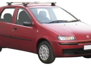 Whispbar Dakdragers Zwart Fiat Punto 5dr Hatch met Vaste Bevestigingspunten bouwjaar 1999-2003 Complete set dakdragers