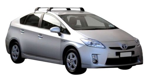 Whispbar Dakdragers Zwart Toyota Prius 5dr Hatch met Glad Dak bouwjaar 2009-2011 Complete set dakdragers