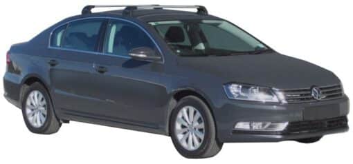 Whispbar Dakdragers Zwart Volkswagen Passat 4dr Sedan met Glad Dak bouwjaar 2010-2014 Complete set dakdragers