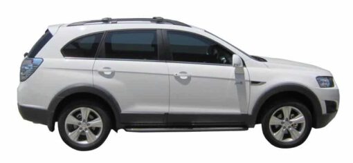 Whispbar Dakdragers Zilver Chevrolet Captiva 7 5dr SUV met Dakrails bouwjaar 2006-2015 Complete set dakdragers