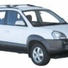 Whispbar Dakdragers Zilver Hyundai Tucson 5dr SUV met Dakrails bouwjaar 2004-2009 Complete set dakdragers