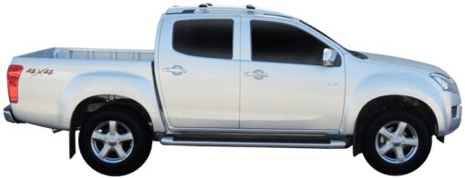 Whispbar Dakdragers Zilver Isuzu D-Max Utah 4dr Ute met Dakrails bouwjaar 2013-2017 Complete set dakdragers