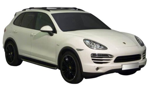 Whispbar Dakdragers Zilver Porsche Cayenne 5dr SUV met Dakrails bouwjaar 2010-e.v. Complete set dakdragers