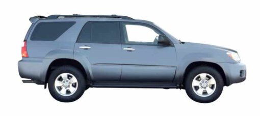 Whispbar Dakdragers Zilver Toyota 4 Runner 5dr SUV met Dakrails bouwjaar 2003-2009 Complete set dakdragers