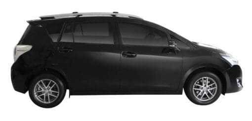 Whispbar Dakdragers Zilver Toyota Verso 5dr MPV met Dakrails bouwjaar 2009-e.v. Complete set dakdragers