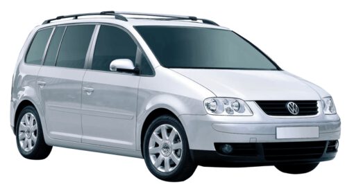 Whispbar Dakdragers Zilver Volkswagen Touran 5dr MPV met Dakrails bouwjaar 2003-2010 Complete set dakdragers