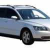 Whispbar Dakdragers Zilver Volvo V50 5dr Estate met Dakrails bouwjaar 2003-2007 Complete set dakdragers