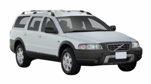 Whispbar Dakdragers Zilver Volvo XC70 5dr Estate met Dakrails bouwjaar 2004-2007 Complete set dakdragers