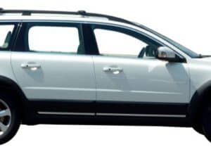 Whispbar Dakdragers Zilver Volvo XC70 5dr Estate met Dakrails bouwjaar 2007-2013 Complete set dakdragers