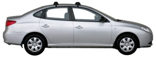 Whispbar Dakdragers Zwart Hyundai Elantra 4dr Sedan met Glad Dak bouwjaar 2006-2011 Complete set dakdragers