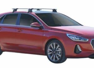 Whispbar Dakdragers Zwart Hyundai i30 Glass Roof 5dr Hatch met Glad Dak bouwjaar 2017-e.v. Complete set dakdragers