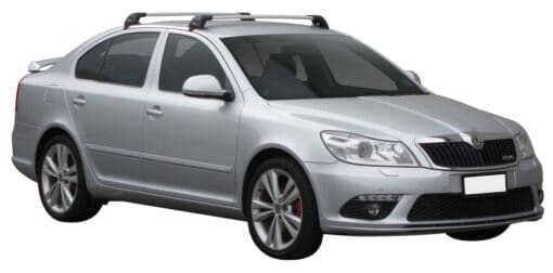 Whispbar Dakdragers Zilver Skoda Octavia 5dr Hatch met Glad Dak bouwjaar 2009-2012 Complete set dakdragers