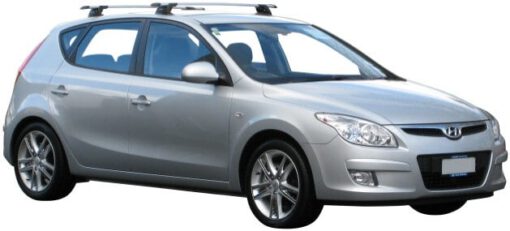 Whispbar Dakdragers Zwart Hyundai i30 5dr Hatch met Vaste Bevestigingspunten bouwjaar 2007-2011 Complete set dakdragers