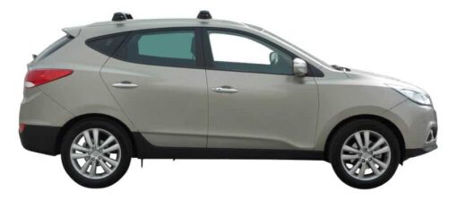 Whispbar Dakdragers Zilver Hyundai ix35 5dr SUV met Geintegreerde dakrails bouwjaar 2010-e.v. Complete set dakdragers