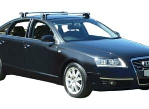 Whispbar Dakdragers Zwart Audi A6/S6/RS6 Limousine 4dr Sedan met Glad Dak bouwjaar 2004-2010 Complete set dakdragers