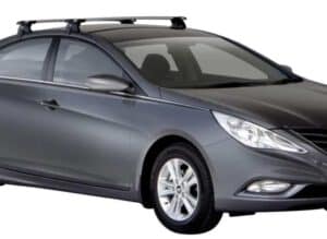 Whispbar Dakdragers Zilver Hyundai Sonata 4dr Sedan met Glad Dak bouwjaar 2010-e.v. Complete set dakdragers