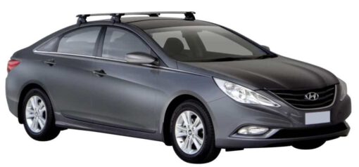 Whispbar Dakdragers Zilver Hyundai Sonata 4dr Sedan met Glad Dak bouwjaar 2010-e.v. Complete set dakdragers