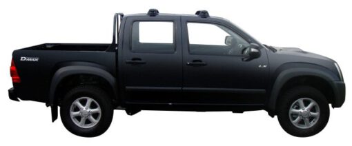 Whispbar Dakdragers Zilver Isuzu D-Max Double Cab 4dr Ute met Glad Dak bouwjaar 2007-2012 Complete set dakdragers