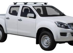 Whispbar Dakdragers Zilver Isuzu D-Max Double Cab 4dr Ute met Vaste Bevestigingspunten bouwjaar 2012-2017 Complete set dakdragers