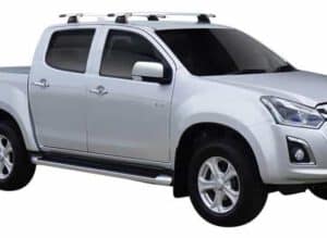 Whispbar Dakdragers Zilver Isuzu D-Max Double Cab 4dr Ute met Vaste Bevestigingspunten bouwjaar 2017-e.v. Complete set dakdragers