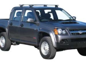 Whispbar Dakdragers Zilver Isuzu Rodeo Double Cab 4dr Ute met Glad Dak bouwjaar 2007-2012 Complete set dakdragers