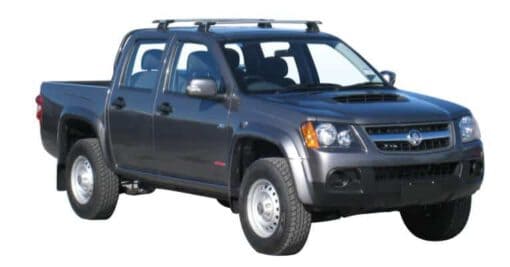 Whispbar Dakdragers Zilver Isuzu Rodeo Double Cab 4dr Ute met Glad Dak bouwjaar 2007-2012 Complete set dakdragers