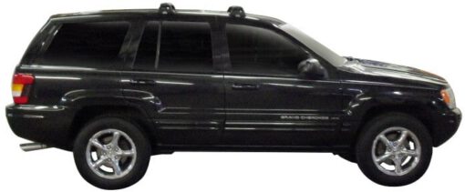 Whispbar Dakdragers Zwart Jeep Grand Cherokee 5dr SUV met Glad Dak bouwjaar 1999-2004 Complete set dakdragers