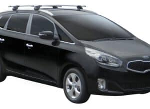 Whispbar Dakdragers Zwart Kia Carens Mk3 5dr MPV met Geintegreerde dakrails bouwjaar 2013-e.v. Complete set dakdragers